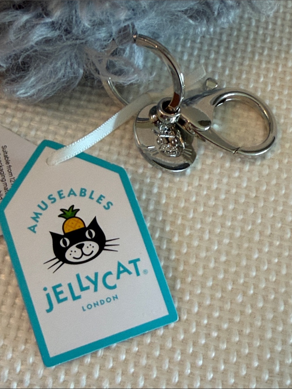 NEW Jellycat Amuseables Storm Cloud Bag Charm Plush Keychain Soft Toy Gift Grey - Picture 8 of 11